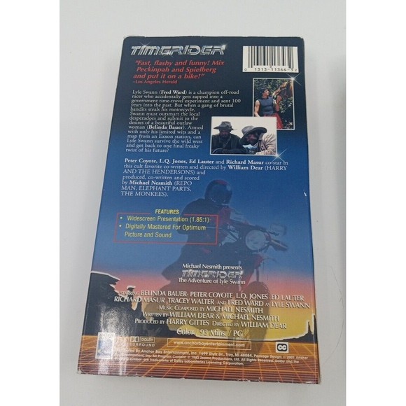 Timerider Adventure Lyle Swan - Widescreen VHS Tape - Fred Ward Cult- Rare - Picture 5 of 5